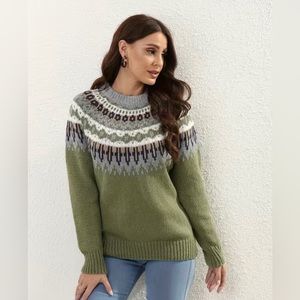 New Fair Isle pattern cozy sweater